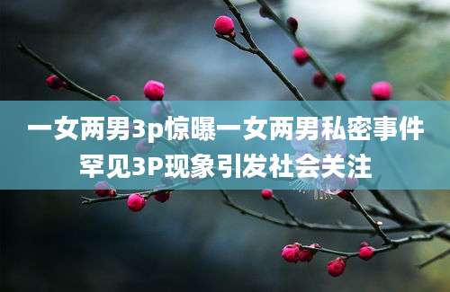 一女两男3p惊曝一女两男私密事件罕见3P现象引发社会关注