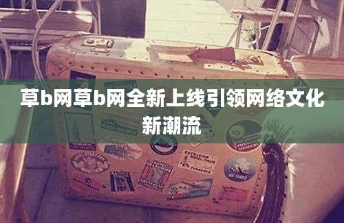 草b网草b网全新上线引领网络文化新潮流