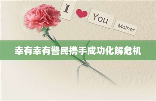 幸有幸有警民携手成功化解危机