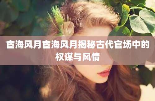 宦海风月宦海风月揭秘古代官场中的权谋与风情