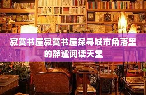 寂寞书屋寂寞书屋探寻城市角落里的静谧阅读天堂