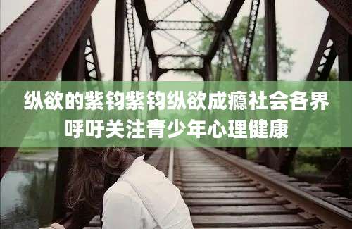 纵欲的紫钧紫钧纵欲成瘾社会各界呼吁关注青少年心理健康
