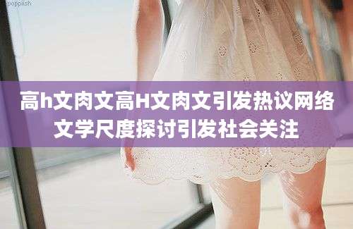 高h文肉文高H文肉文引发热议网络文学尺度探讨引发社会关注