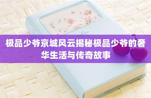 极品少爷京城风云揭秘极品少爷的奢华生活与传奇故事