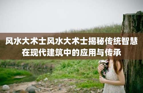 风水大术士风水大术士揭秘传统智慧在现代建筑中的应用与传承