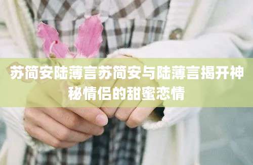 苏简安陆薄言苏简安与陆薄言揭开神秘情侣的甜蜜恋情