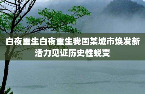 白夜重生白夜重生我国某城市焕发新活力见证历史性蜕变