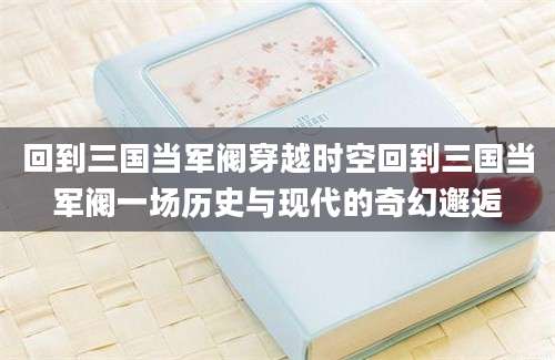回到三国当军阀穿越时空回到三国当军阀一场历史与现代的奇幻邂逅