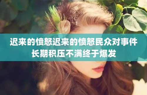 迟来的愤怒迟来的愤怒民众对事件长期积压不满终于爆发