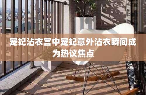 宠妃沾衣宫中宠妃意外沾衣瞬间成为热议焦点