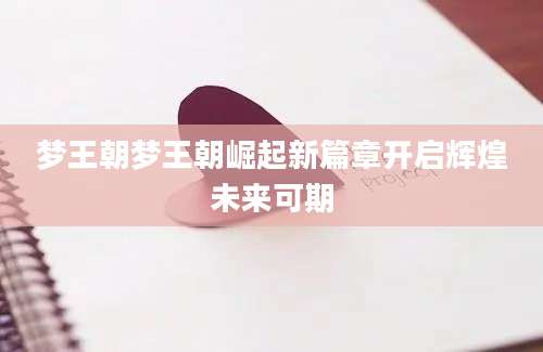 梦王朝梦王朝崛起新篇章开启辉煌未来可期