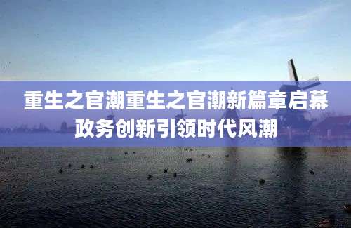重生之官潮重生之官潮新篇章启幕政务创新引领时代风潮
