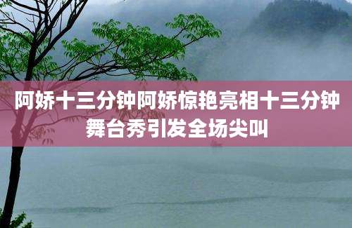 阿娇十三分钟阿娇惊艳亮相十三分钟舞台秀引发全场尖叫