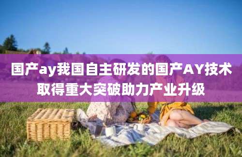 国产ay我国自主研发的国产AY技术取得重大突破助力产业升级