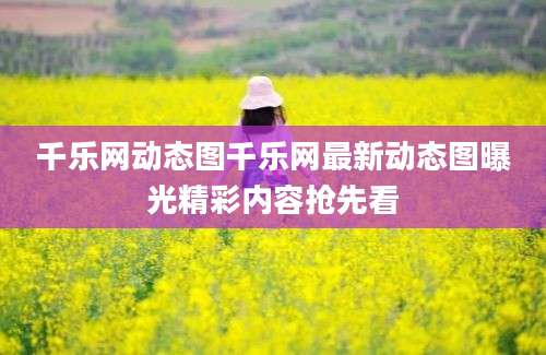 千乐网动态图千乐网最新动态图曝光精彩内容抢先看