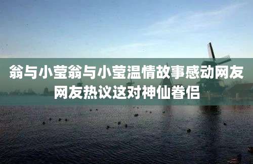 翁与小莹翁与小莹温情故事感动网友网友热议这对神仙眷侣