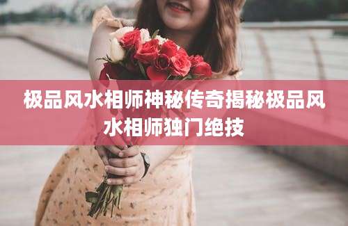 极品风水相师神秘传奇揭秘极品风水相师独门绝技