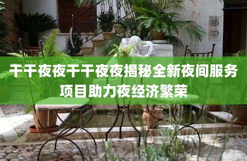 干干夜夜干干夜夜揭秘全新夜间服务项目助力夜经济繁荣