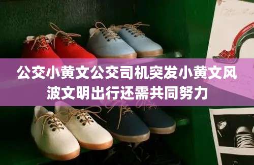 公交小黄文公交司机突发小黄文风波文明出行还需共同努力