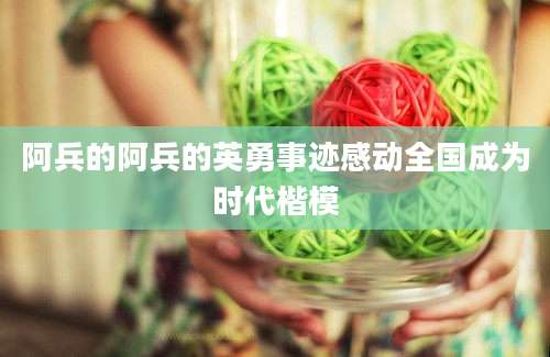 阿兵的阿兵的英勇事迹感动全国成为时代楷模