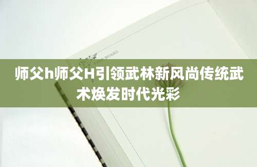 师父h师父H引领武林新风尚传统武术焕发时代光彩