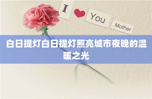 白日提灯白日提灯照亮城市夜晚的温暖之光
