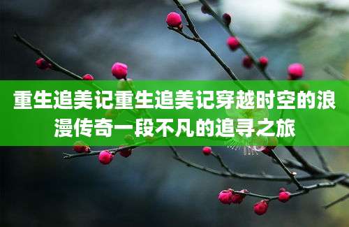 重生追美记重生追美记穿越时空的浪漫传奇一段不凡的追寻之旅