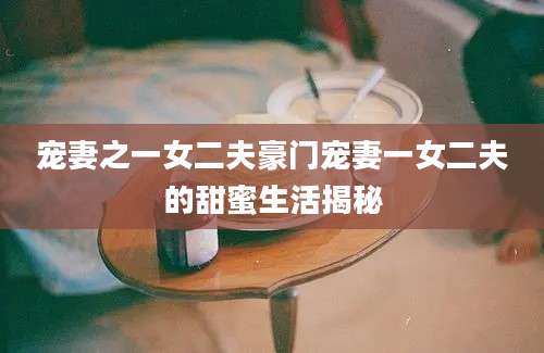 宠妻之一女二夫豪门宠妻一女二夫的甜蜜生活揭秘