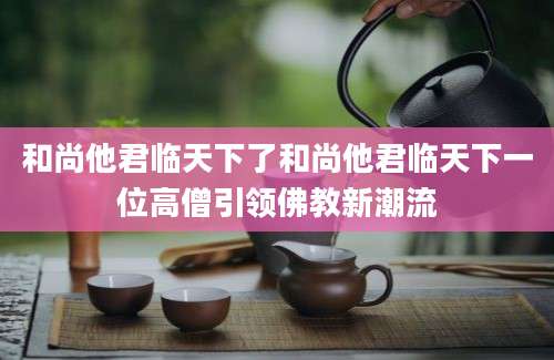 和尚他君临天下了和尚他君临天下一位高僧引领佛教新潮流