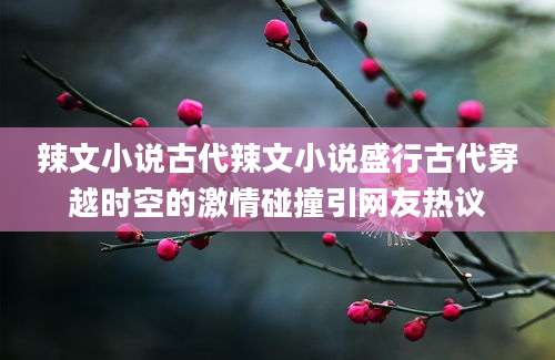 辣文小说古代辣文小说盛行古代穿越时空的激情碰撞引网友热议