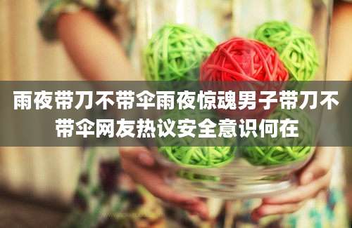 雨夜带刀不带伞雨夜惊魂男子带刀不带伞网友热议安全意识何在