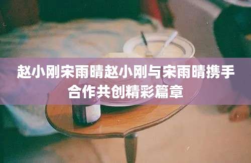 赵小刚宋雨晴赵小刚与宋雨晴携手合作共创精彩篇章