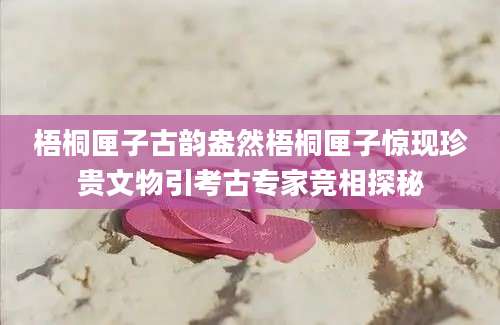 梧桐匣子古韵盎然梧桐匣子惊现珍贵文物引考古专家竞相探秘