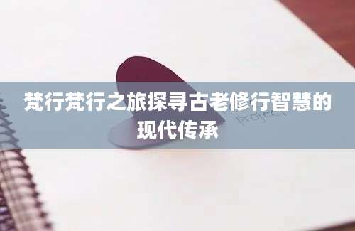 梵行梵行之旅探寻古老修行智慧的现代传承