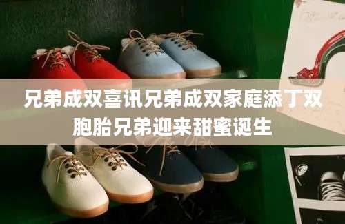 兄弟成双喜讯兄弟成双家庭添丁双胞胎兄弟迎来甜蜜诞生