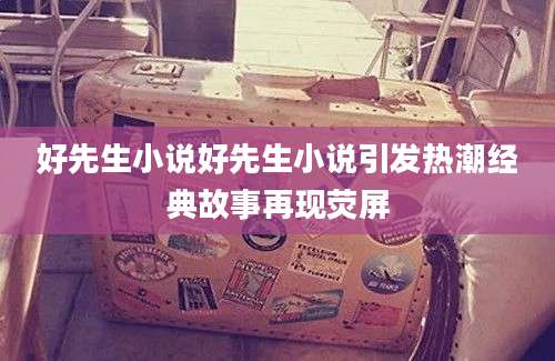 好先生小说好先生小说引发热潮经典故事再现荧屏