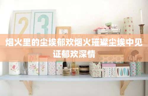 烟火里的尘埃郁欢烟火璀璨尘埃中见证郁欢深情