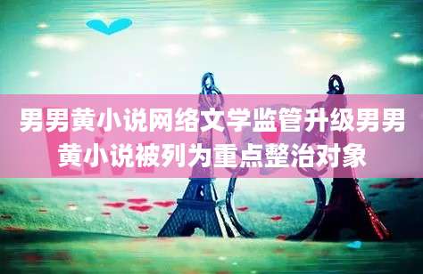 男男黄小说网络文学监管升级男男黄小说被列为重点整治对象