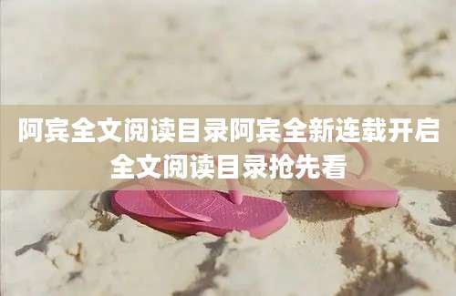 阿宾全文阅读目录阿宾全新连载开启全文阅读目录抢先看