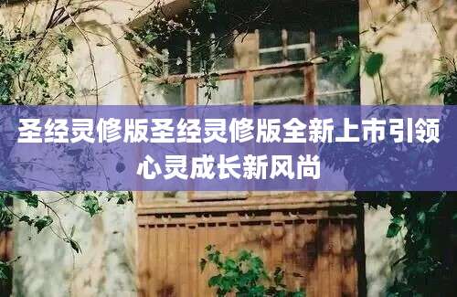 圣经灵修版圣经灵修版全新上市引领心灵成长新风尚