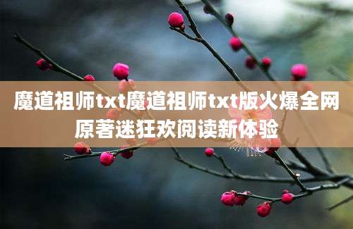 魔道祖师txt魔道祖师txt版火爆全网原著迷狂欢阅读新体验
