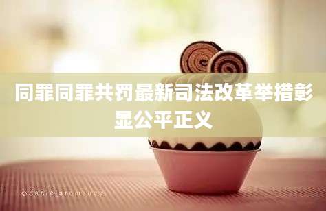 同罪同罪共罚最新司法改革举措彰显公平正义