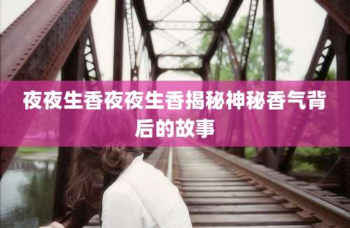 夜夜生香夜夜生香揭秘神秘香气背后的故事