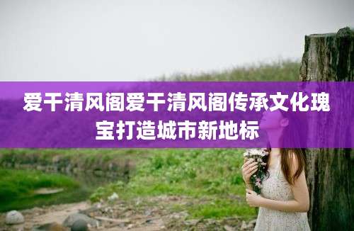 爱干清风阁爱干清风阁传承文化瑰宝打造城市新地标