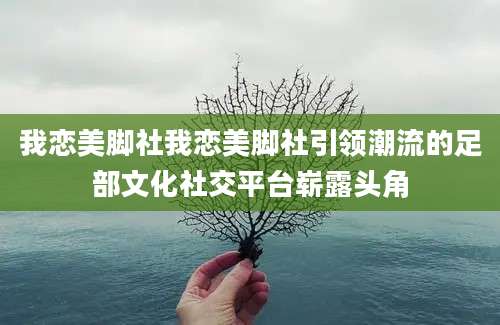 我恋美脚社我恋美脚社引领潮流的足部文化社交平台崭露头角