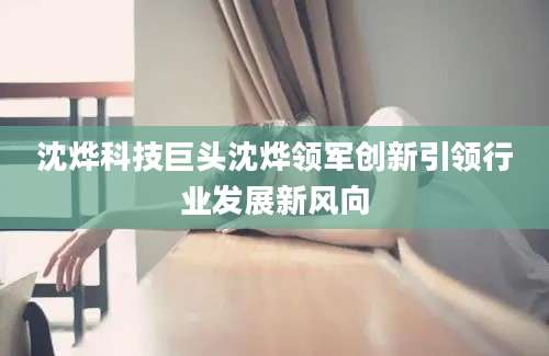 沈烨科技巨头沈烨领军创新引领行业发展新风向