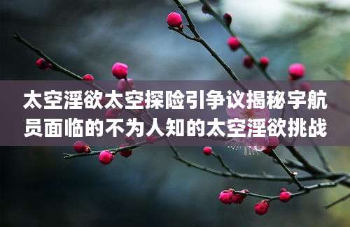 太空淫欲太空探险引争议揭秘宇航员面临的不为人知的太空淫欲挑战