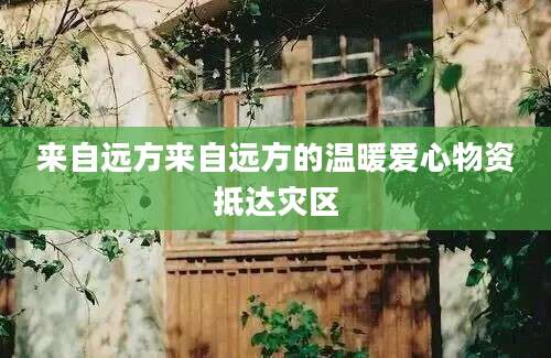 来自远方来自远方的温暖爱心物资抵达灾区