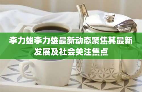 李力雄李力雄最新动态聚焦其最新发展及社会关注焦点