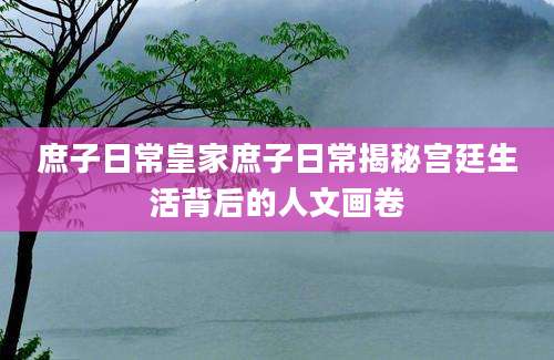 庶子日常皇家庶子日常揭秘宫廷生活背后的人文画卷